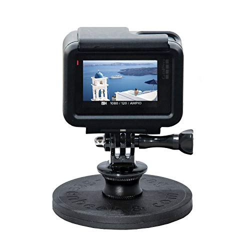Magnet Kamerahalterung Kamerastativ Magnetfuß gummiert mit 1/4" Fotogewinde kompatibler GoPro-Halterung für Actionkamera Actioncam wie GoPro Insta360 DJI Osmo Action Magnet STEENBEEK (ACH Set 3, 88) – Bild 3