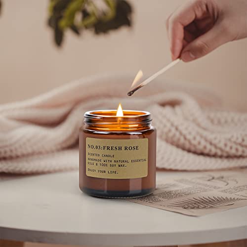 Aromatherapy Candles For Home Scented, 4 Pack Candles For Stress Relief And Home Decor, Hand Poured Jar Soy Candles, Birthday Gifts For Women, Men #TOP6