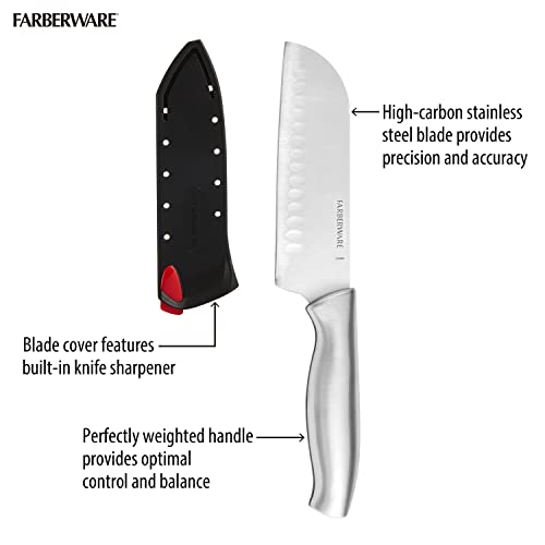 Farberware Edgekeeper Self-Sharpening Santoku Knife, 5-Inch, Stainless - Image 7