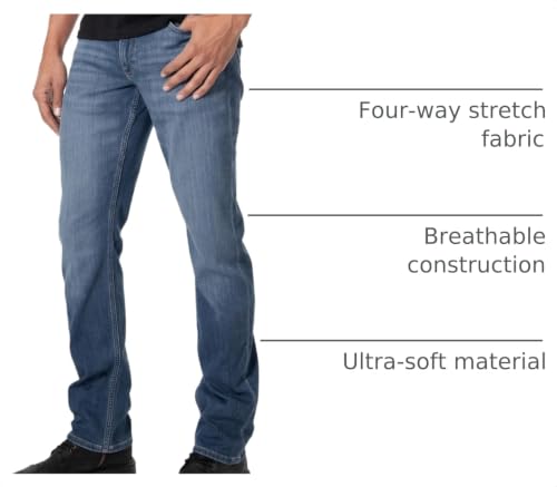 Image of True Classic Stretch Jeans for Men, Slim and Straight Fit Men's Stretch Jean