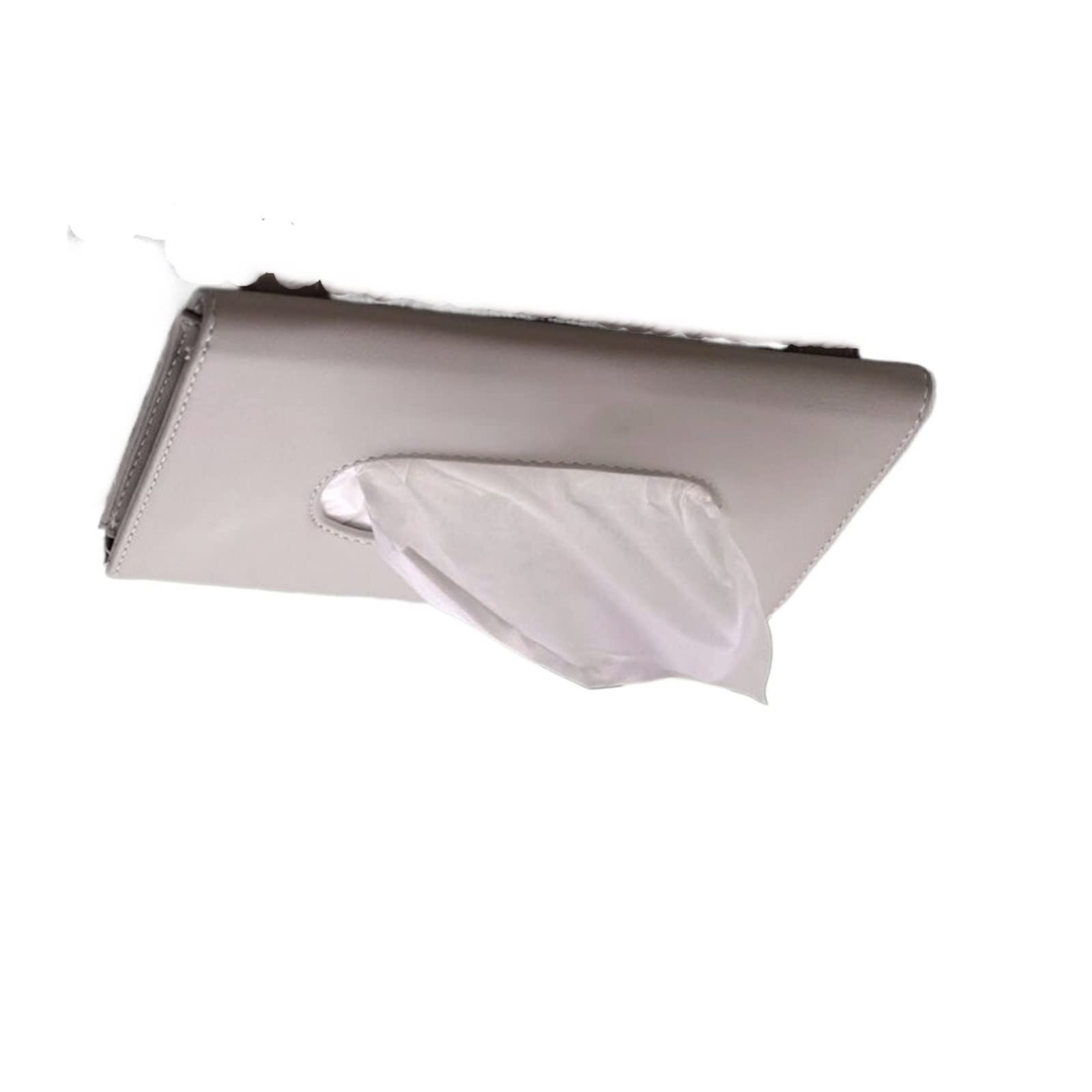 WALTX1Pc Car Tissue Box Towel Auto Car Sun Visor PU Leather Tissue Box Holder Auto Car Interior Storage Decoration Accessories (Color : Beige)
