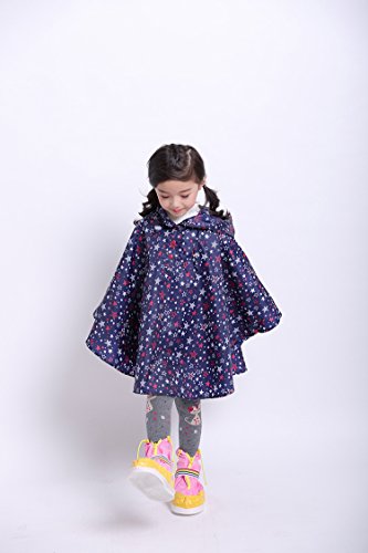 Image of Freesmily Kids Cute Raincoat Waterproof Rain Poncho Jacket Coat for Girls Boys
