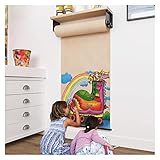 Wandmontierter Kraftpapierspender und -schneider Kinder Zeichnen Papierrollenhalter, 100 Cm/39,3 Zoll Breit Papierschneider für Kinder Handbemalt/ Schulaktivitäten, Papierhalterung zum Aufhängen an De