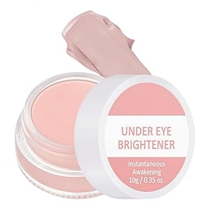 Under Eye Brightener Concealer, Color Corrector for Dark Circles, Colour-Correcting Pink Cream, Blemish Concealer Korean Makeup for Dark (PINK)