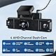 Adelagnes Dashcam Auto Vorne Hinten mit WiFi,Dash Cam Auto Kamera 3,18 IPS Bildschirm,Kostenlose 64 GB Karte,Nachtsicht,G Sensor,Loop-Aufnahme,170°Weitwinkel WDR