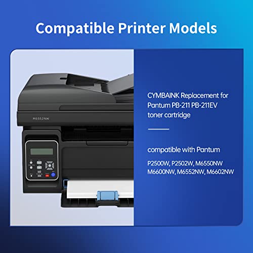 Image of Replacement for Pantum PB-211 PB-211EV Toner Cartridge Black Compatible with Pantum P2500W, P2502W, M6550NW, M6600NW, M6552NW, M6602NW