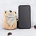 [Upgrade] GECKO 8 Keys Mini Kalimba, Portable Camphor Wood Thumb Piano, Natural Finger Piano Handmade Musical Instrument with Study Instruction, Gift for Kids, Adult Beginners (K8mini)
