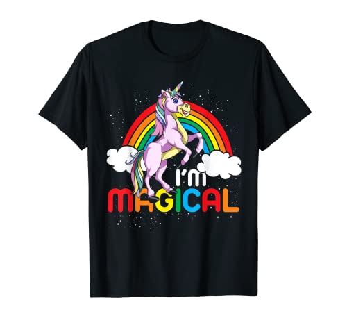 Regalo mágico de animales Fantastico arco iris unicornio Camiseta