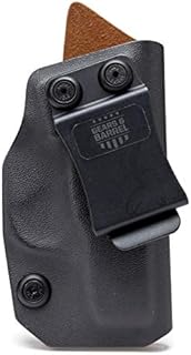 Gears and Barrels - Ruger LCP 380 Holster - LCP II / 2 Kydex with Leather Interior, Adjustable Right Hand Draw IWB Belt Holster, Inside Waistband Concealed Carry Holster
