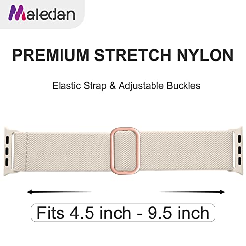 Image of Maledan 10 Pack Stretchy Solo Loop Compatible with Apple Watch Band 40mm 38mm 41mm 42mm 44mm 45mm 46mm 49mm Women Men,Soft Nylon Elastic Braided Strap for iWatch Series 11 10 9 8 7 6 5 4 3 2 1 SE Ultra