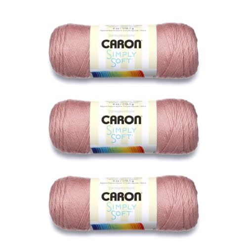 Image of Caron Simply Soft Solids Yarn, Medium Gauge 100% Acrylic - 6 oz - Victorian Rose - Machine Wash & Dry