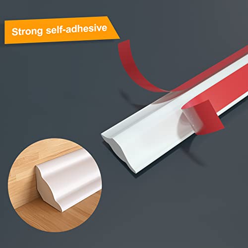 Neatiease Flexible Trim Caulk Strip, Peel And Stick Trim For Molding, Tile Edge, Ceiling, Wall Corner, Baseboard, Floor(White) #TOP1