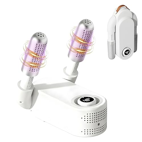 Electric Shoe Dryer Boot Dryer UK Plug with Timer Shoe & Boot Warmer Dryer and Deodorizer Foldable Sneaker Dryer for Football Boots Gloves Socks Quick Drying Heat Blower (UK Plug)