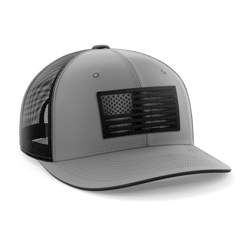 Image of Tactical Pro Supply Leather Flag Patch Snapbacks Hat for Men and Women