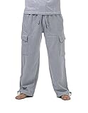 Pro Club Men's Heavyweight Fleece Cargo Pants, Heather Gray, Medium