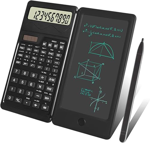 Calculatrice scientifique rechargeable solaire écran LCD 10 chiffres outil scolaire et bureau