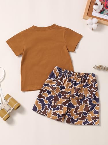 Toddler Boy Clothes Baby Summer Outfit Short Sleeve T-Shirt Tops Camouflage Shorts 2Pcs Clothing Set3