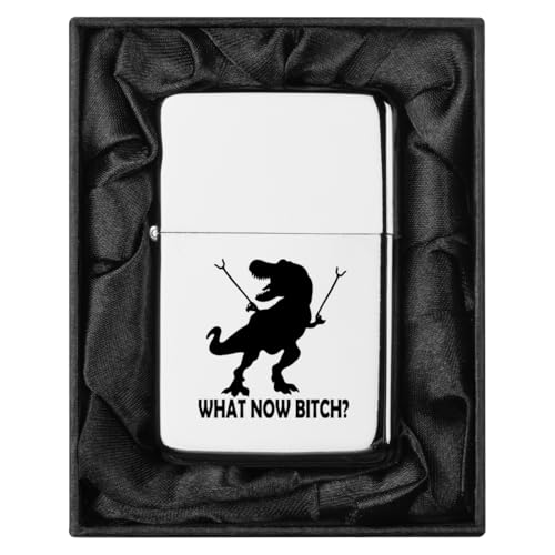 Encendedor en caja regalo forrada de seda negra T-Rex