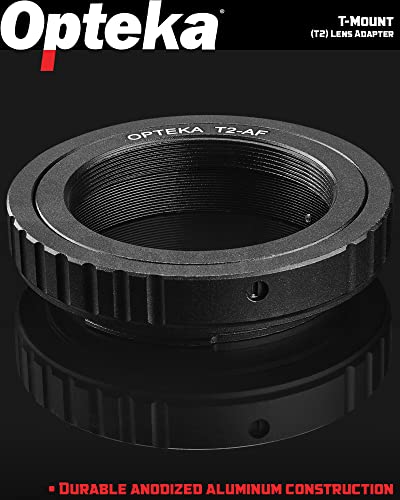 Opteka T-Mount (T2) Adapter Compatible With Sony A-Mount Alpha A99, A77, A68, A65, A58, A57, A55, A37, A35, A33, A900, A850, A700, A580, A560, A550, A500, A390, A350, A230, A200, A100 Dslr Cameras #TOP2