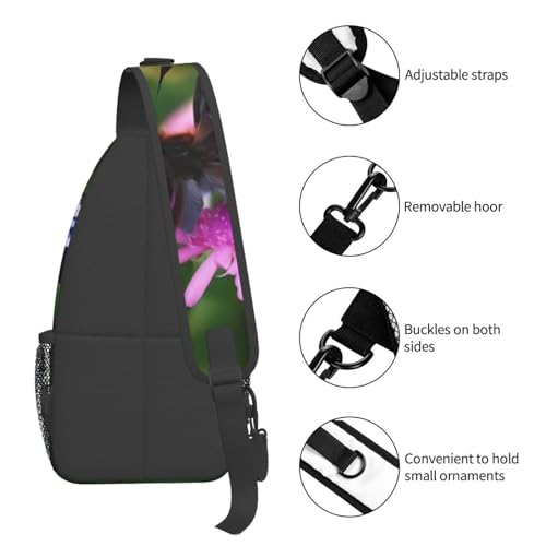 Mochila urbana bandolera con estampado de mariposas miniatura 5