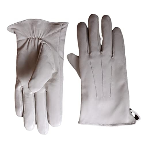 Guantes de cuero para hombre en ceremonias de invierno con forro suave