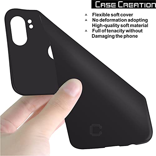 Image of Case Creation Compatible with Google Pixel 2 Back case, Google Pixel 2 Slim Flexible Smart Look case with 360 Camera All Angle Protection (Pure Black)