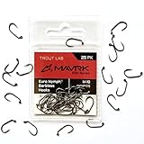 Mavrk Fly Fishing Euro Nymph Competition Barbless Hooks 25 Pack for Fly Tying Black Nickel Coating Strong Durable chemically sharpened Jig Curve Nymph and Streamer Style