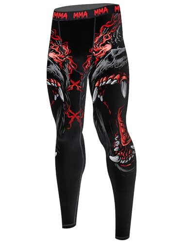 365CUSGIFTS Gorilla Angry Under Armor Compression Pants Men Active Sports Baselayer Tights Waistband Leggings Jiu Jitsu Spats Rash Guard Pants for Running BJJ Yoga - 4XL
