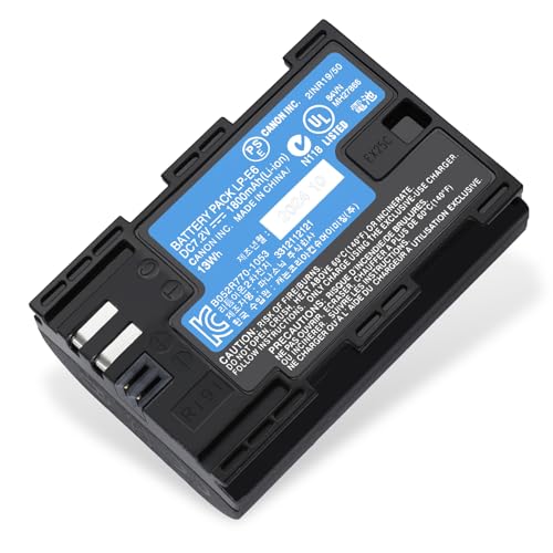 Moiloam LP-E6 Battery Replacement 1800mAh for Canon EOS R, EOS R5, EOS R6, EOS R6 II, EOS R7, EOS 90D, EOS 60D, EOS 70D, EOS 80D, EOS 6D, EOS 7D, EOS 7D Mark II, XC10, XC15 Cameras