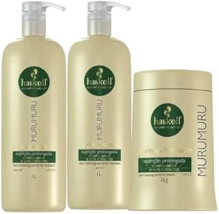 Kit Haskell Murumuru Trio (3 Produtos) Shampoo Condicionador Máscara 1000l/kg
