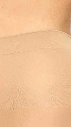 Image of Wolford Individual 10 Control Top Tights For Women Sheer Support Pantyhose Waist Sculpting Cotton Gusset Soft Waistband