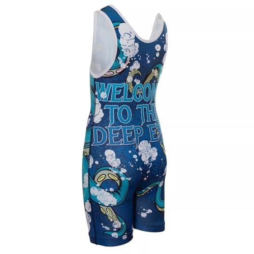 KO Sports Gear Unisex Wrestling Singlet for Youth Wrestlers - Wrestling Singlet for Boys & Girls - Bold Durable Uniform, Stretchy Breathable Material - Octopus, Youth Large by KO Sports Gear - Image 3