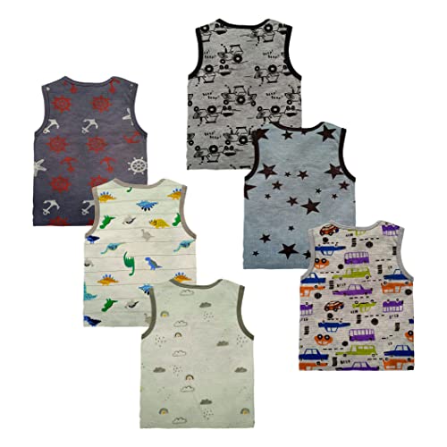 Image of NammaBaby Unisex Baby Boys and Girls Sleeveless Regular Fit T-Shirt Top