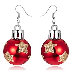 Red bulb Star Earrings