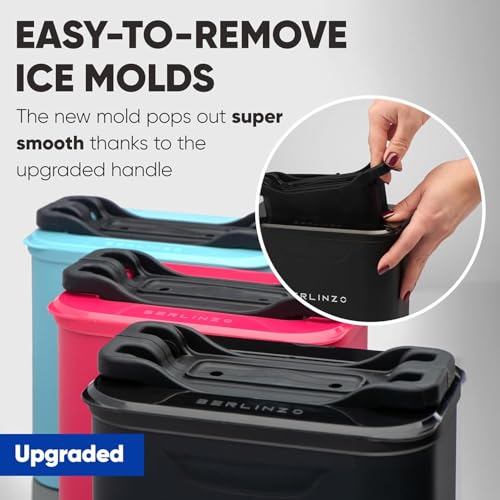 Molde para bolas de hielo Berlinzo 2.4 pulgadas negro miniatura 6