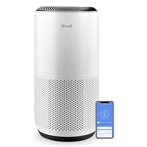 LEVOIT Air Purifiers for Home Large Room Up to 1980 Ft² in 1 Hr With Air Quality Monitor, Smart WiFi and Auto Mode, 3-in-1 Filter Captures Pet Allergies, Smoke, Dust, Core 400S/Core 400S-P, White