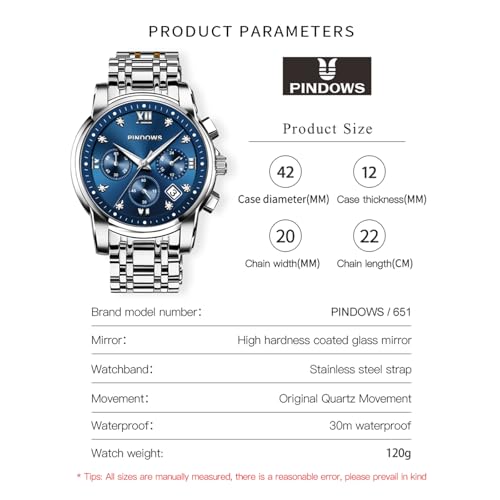 Image of PINDOWS Watch for Men Big Dial Analog Digital Black Silicone Sport Multifunction Luminous LED Dial Waterproof Watches Fashion Wristwatches
