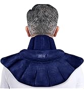 REVIX Microwave Heating Pad for Neck Shoulders and Back Pain Relief, Weighted Neck Warmer with Mo...