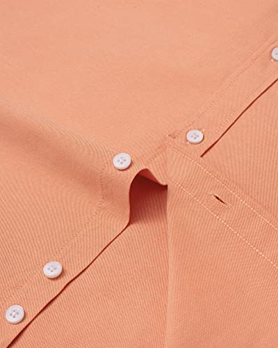 Image of Alimens & Gentle Mens Solid Oxford Shirt Long Sleeve Dress Shirt Work Casual Button Down Shirts with Pocket