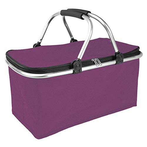 ONVAYA® Einkaufskorb faltbar mit Kühlfunktion | schwarz/gelb/blau |...