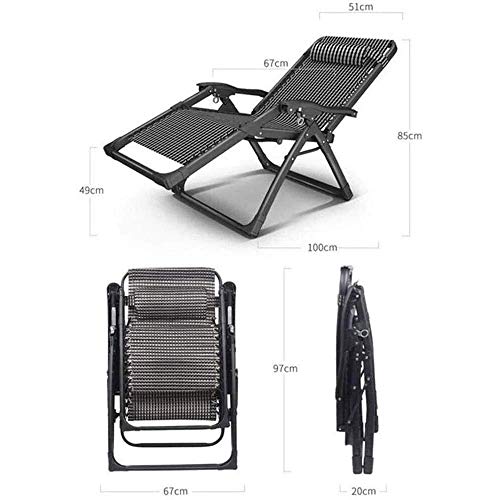 Chaise longue zero gravity inclinable et réglable pour terrasse et patio - 7