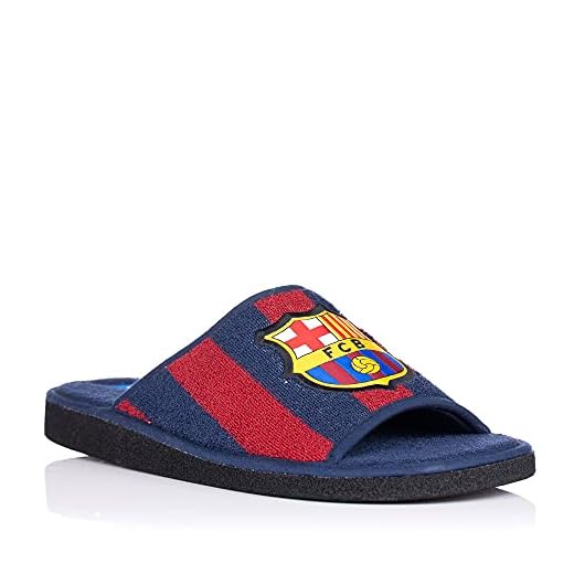 Zapatillas FC Barcelona Rizo Bicolor Abiertas Zapatillas de Estar por casa Hombre Invierno Otoño - 42 EU