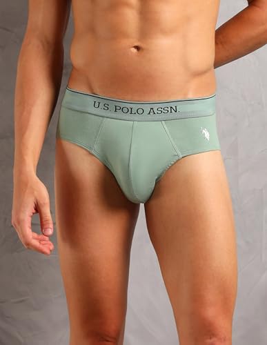 Image of U.S. Polo ASSN. Mens OEB17 Moisture Wicking Cotton Underwear Briefs - Pack of 3