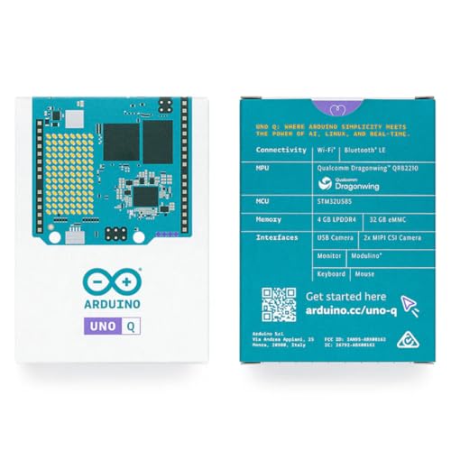 Image of Official Arduino uno Q SBC 4GB ABX00173 | Hybrid AI Single Board Computer with Qualcomm QRB2210 Processor & STM32U585 MCU,4GB RAM for Vision Processing, Voice Control, Robotics,IoT & Embedded Systems