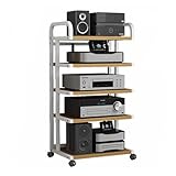 Cadre en acier et panneau en bois de 2,5 cm : le support audio et la tour sont fabriqués en MDF de 16 mm, imperméable, ignifuge et anti-rayures, l'ensemble du cadre est fait de tubes en acier peints et épaissis, pas faciles à rouiller, avec une capacité de charge maximale de 150 kg/330 lb