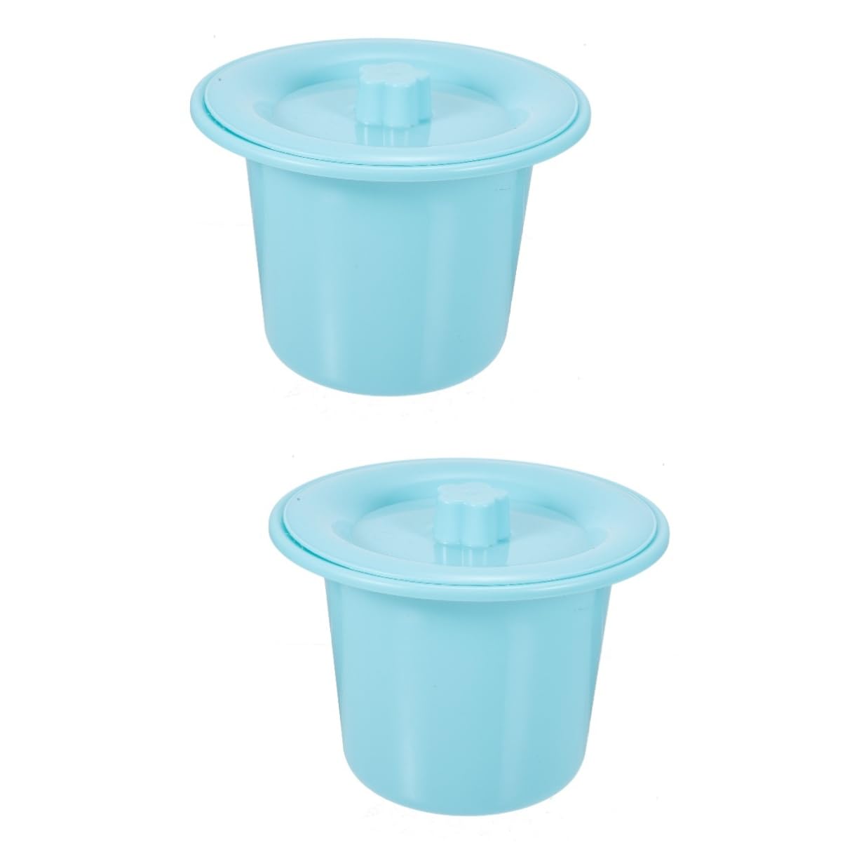 KOMBIUDA 2pcs Plastic Urinal Cups Portable Nighttime Urine Pot Non-Slip Design for Boys and Girls Elderly Disabled