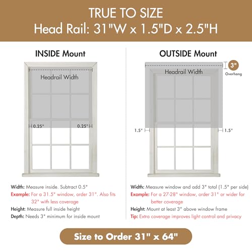 image for Madison Park Cordless Roman Shades, Total Blackout Window Blind Privac