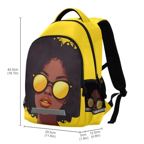 African American Woman School Backpack for boys girls Bookbag for College Travel Backpacks with Laptop Compartment3
