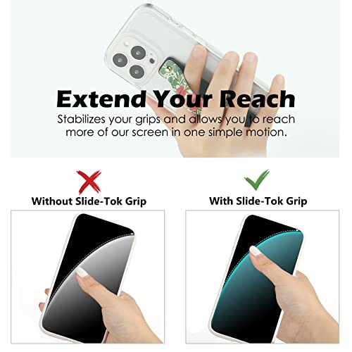 Image of Weewooday 6 Pieces Phone Grip Holder Cell Phone Grip Strap Telescopic Finger Strap Stand Universal Finger Kickstand for Most Smartphones(Retro Color,Blossom)