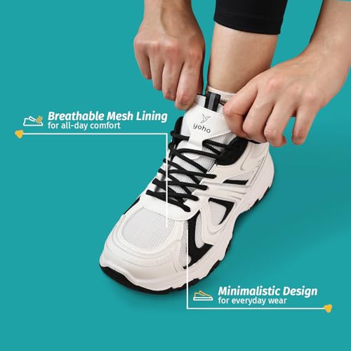 Image of YOHO Tempo Chunky Sneakers for Women|Stylish & Lightweight Casual Sports Shoes for Woman /Girls |Walking, Running, Gym & Everyday Use -0705